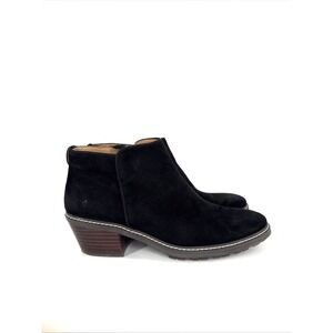 Sam Edelman Pryce Ankle Boots Women's 8 Black Waterproof Leather Suede Non-Slip